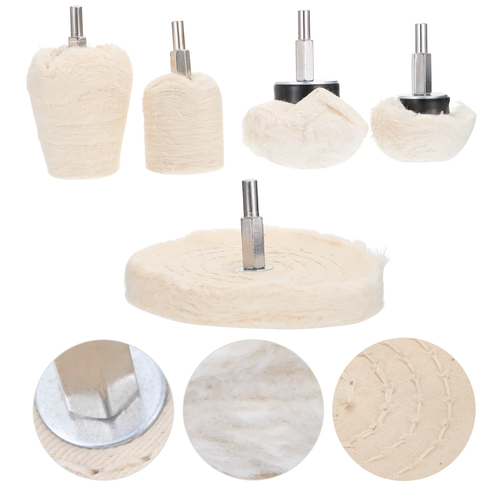 5 Pcs White Cloth Wheel Stainless Steel Polishing Mop Desktop Rotary Tool Accessories Polisher Buffing Kit
5 Pcs White Cloth Wheel Stainless Steel Polishing Mop Desktop Rotary Tool Accessories Polisher Buffing Kit