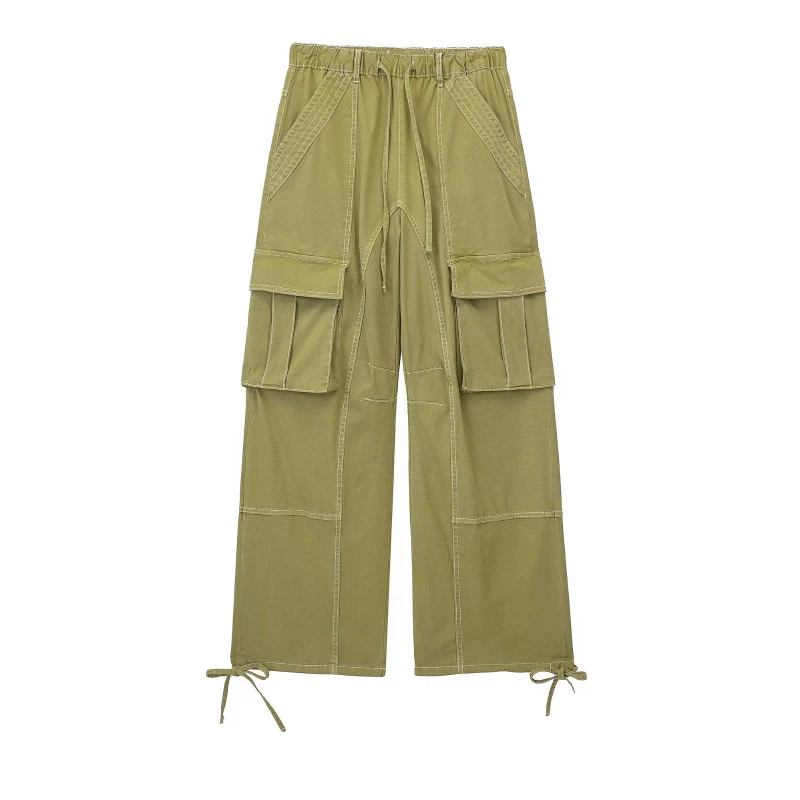 Woman Fahion Green Line Patchwork Cargo Pants 2023 Spring Female High Waisted Pocket Straight Pant Girls Y2K Lacing Pants
Woman Fahion Green Line Patchwork Cargo Pants 2023 Spring Female High Waisted Pocket Straight Pant Girls Y2K Lacing Pants