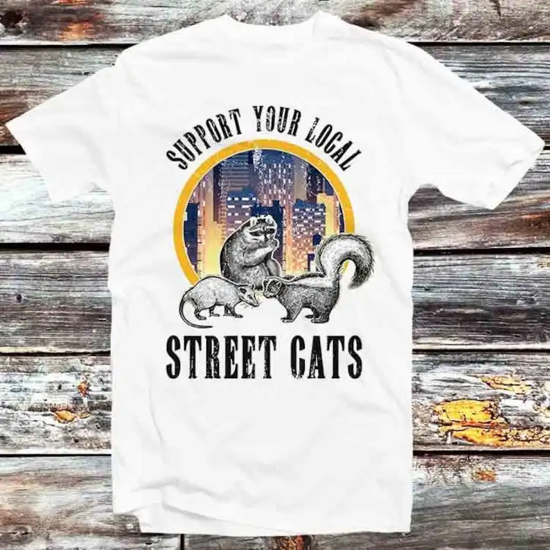Support Your Local Street Cats Raccoon Rat T Shirt Vintage Retro Cool Gift Mens Womens Unisex Cartoon Anime Top Tee B891
Support Your Local Street Cats Raccoon Rat T Shirt Vintage Retro Cool Gift Mens Womens Unisex Cartoon Anime Top Tee B891