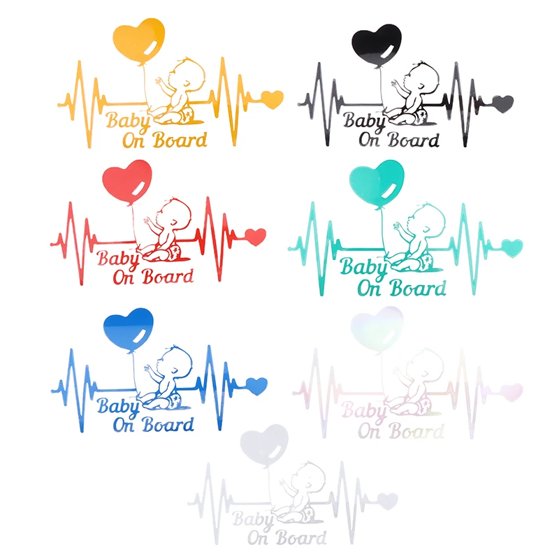 ECG Shape Baby On Board Car Sticker Kids In Car Reflective Laser Stickers Car Body Door Window Vinyl Decals Auto Styling
ECG Shape Baby On Board Car Sticker Kids In Car Reflective Laser Stickers Car Body Door Window Vinyl Decals Auto Styling