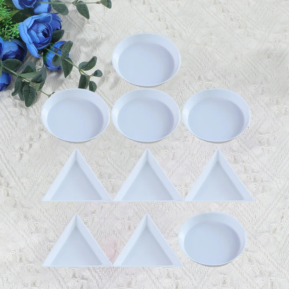10PCS Plastic Watercolor Palettes Paint Trays for DIY Craft Painting Students (5PCS Triangle Plate, 5PCS Round Plate)
10PCS Plastic Watercolor Palettes Paint Trays for DIY Craft Painting Students (5PCS Triangle Plate, 5PCS Round Plate)