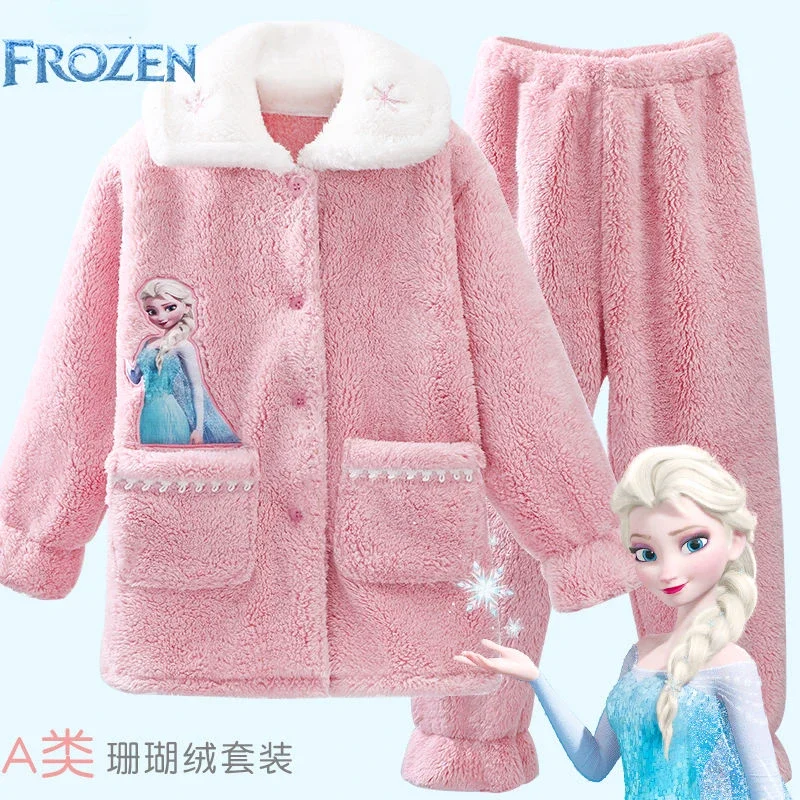 Frozen Princess Elsa Cute Cartoon Children's Pajamas Autumn and Winter New Warm and Comfortable Coral Velvet Home Clothing Set
Frozen Princess Elsa Cute Cartoon Children's Pajamas Autumn and Winter New Warm and Comfortable Coral Velvet Home Clothing Set