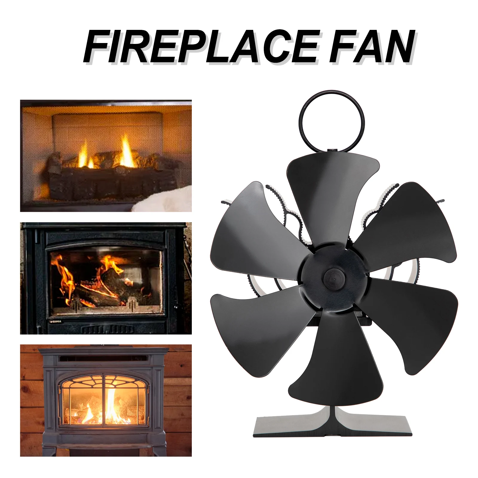 Fireplace Fan 6-Blade Furnace Fan Energy Efficient No Power Operation Home Improvement Tool Parts Replacement Longlifespan
Fireplace Fan 6-Blade Furnace Fan Energy Efficient No Power Operation Home Improvement Tool Parts Replacement Longlifespan