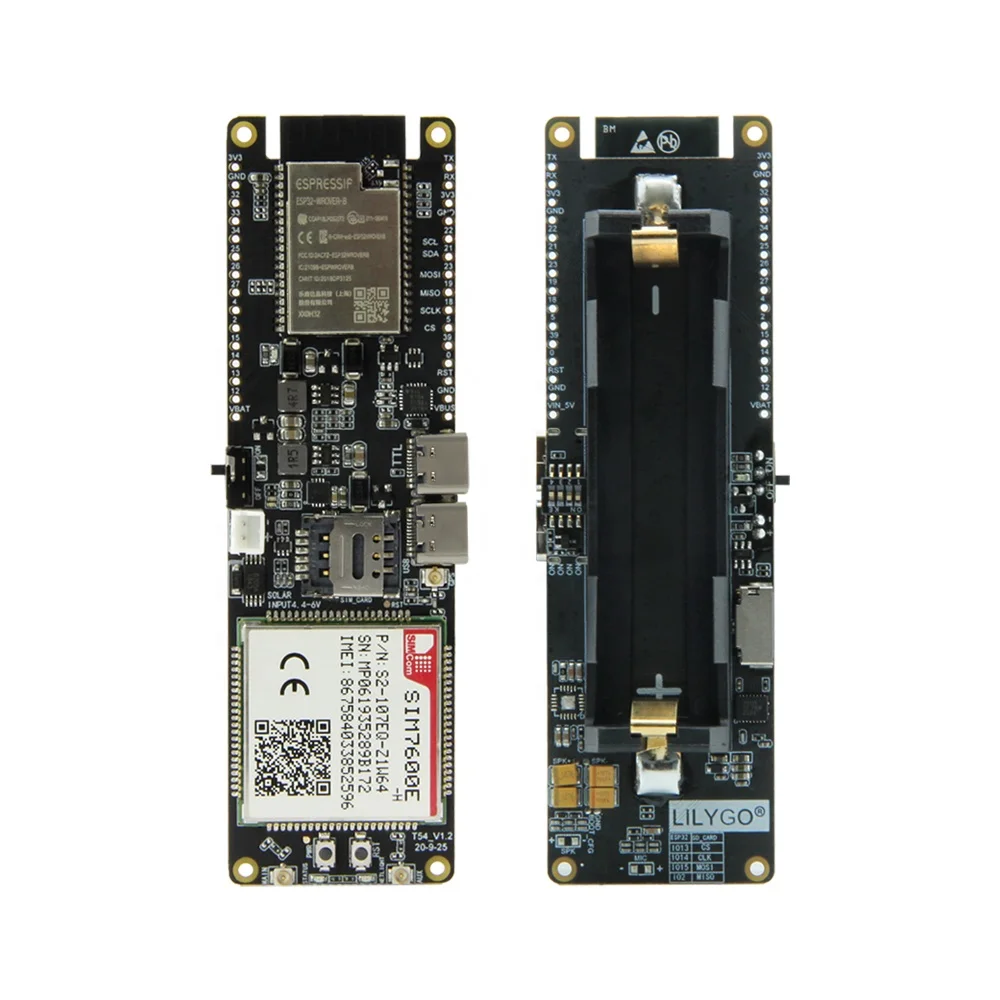 TTGO SIM7600E-H/SIM7600G-H R2 Module ESP32-WROVER-B Chip WiFi BLE 18560 Battery Holder Solar Charge Development Board
TTGO SIM7600E-H/SIM7600G-H R2 Module ESP32-WROVER-B Chip WiFi BLE 18560 Battery Holder Solar Charge Development Board