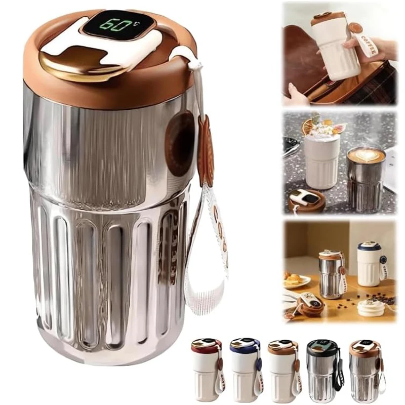 410ml Insulated Travel Mug 316 Stainless Steel Coffee Cup Temperature Smart Display Keep Cold and Hot Insulated Water Bottle
410ml Insulated Travel Mug 316 Stainless Steel Coffee Cup Temperature Smart Display Keep Cold and Hot Insulated Water Bottle