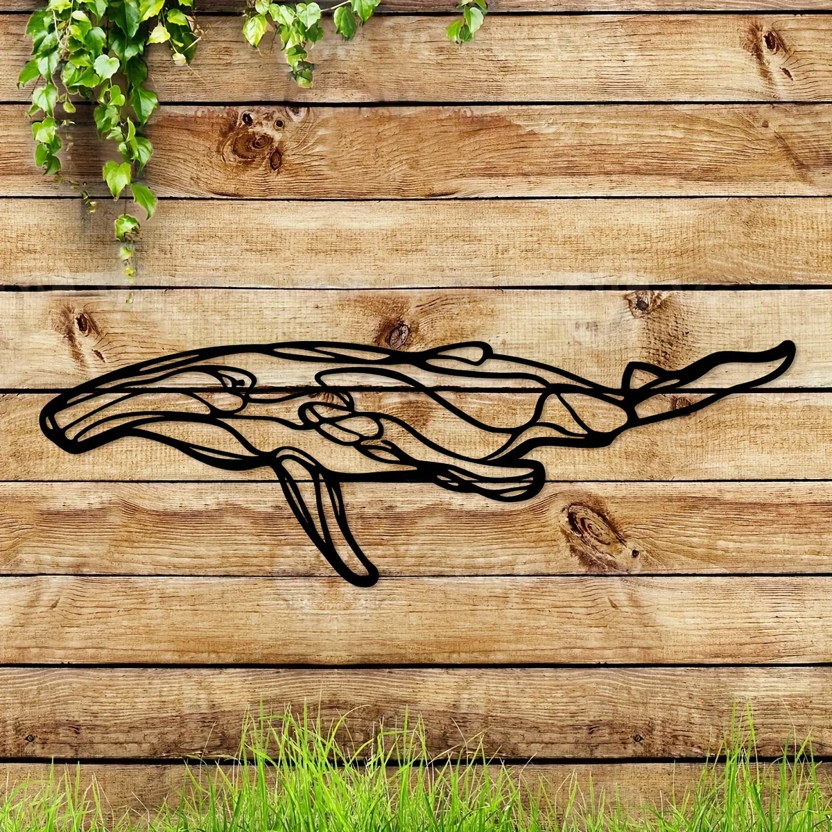 

Creative Line Whale Iron Crafts, Indoor Decoration, Great for Living Room Bedroom, Hallway Wall Decoration 15.74*5.14inch Gift