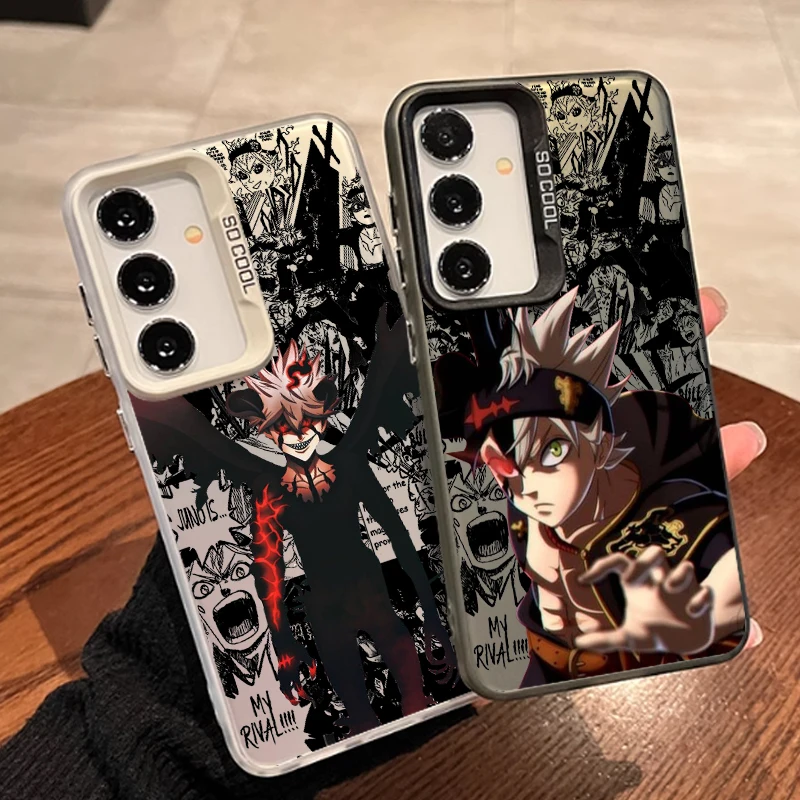 

Anime Black Clover Cool Boy For Samsung Galaxy S24 S23 S22 S21 S20 Note 20 Ultra Plus FE 5G Colorful Silver Funda Phone Case