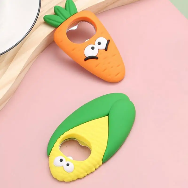 

Bottle Opener Magnets Labor-Saving Kitchen Tool Gifts Beverage Drinking Opener Creative 3D Fruit Shape Beer Opener For Girls men