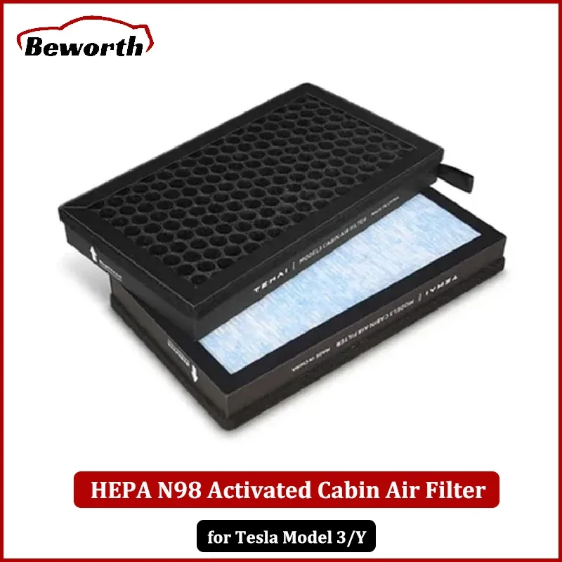 HEPA Cabin Air-Filters For Tesla Model 3 Model Y Activated Carbon N98 Air Filter Air Conditioner Filter Element Replacement Kits
HEPA Cabin Air-Filters For Tesla Model 3 Model Y Activated Carbon N98 Air Filter Air Conditioner Filter Element Replacement Kits