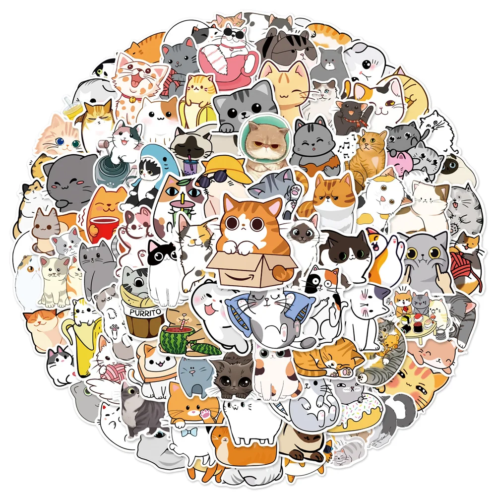 10/30/50PCS Cartoon Cute Cat Personalized Graffiti Creative Sticker Desk Guitar Refrigerator Car Waterproof Sticker Wholesale
10/30/50PCS Cartoon Cute Cat Personalized Graffiti Creative Sticker Desk Guitar Refrigerator Car Waterproof Sticker Wholesale