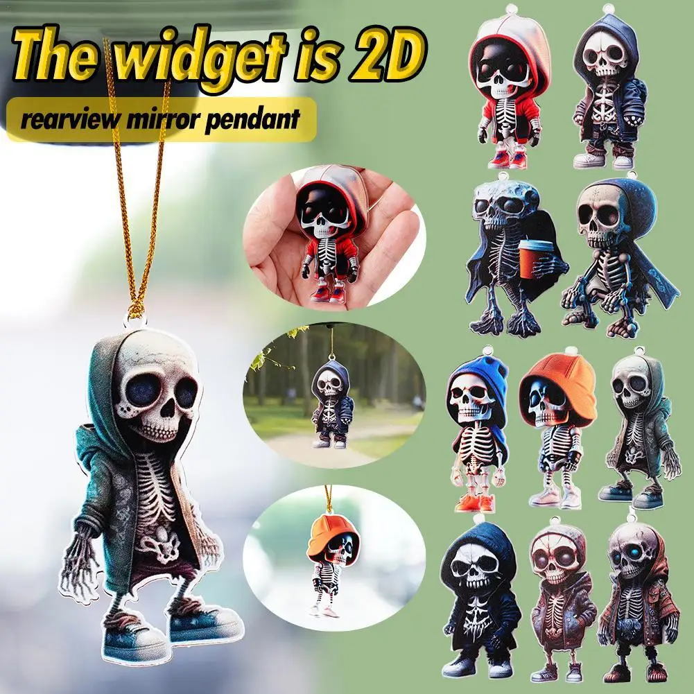 Car Ornament Acrylic 2D Skeleton Figurines Rearview Mirror Hanging Swing Pendant Halloween Skull Auto Mirror Hanging Accessories
Car Ornament Acrylic 2D Skeleton Figurines Rearview Mirror Hanging Swing Pendant Halloween Skull Auto Mirror Hanging Accessories