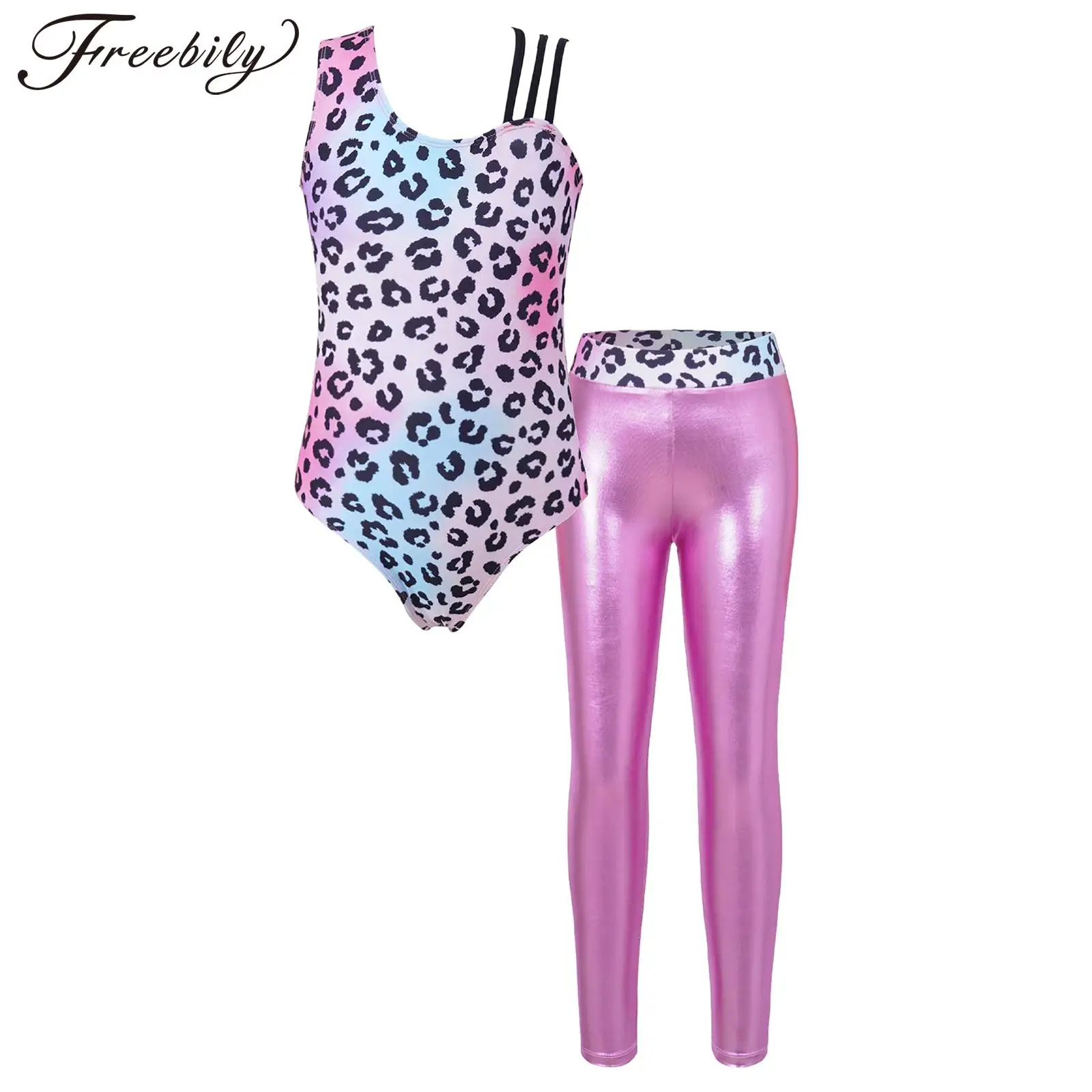 Kids Girls Ballet Dance Leotard Sleeveless Printed Bodysuit with Leggings for Stage Performance Gymnastic Sports Fitness Yoga
Kids Girls Ballet Dance Leotard Sleeveless Printed Bodysuit with Leggings for Stage Performance Gymnastic Sports Fitness Yoga
