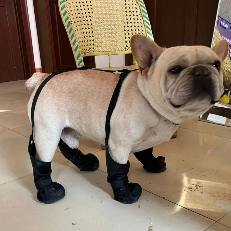

Pet Dog Boots Four Seasons Universal Outdoor Dirt-proof Waterproof Pet Shoes Adjustable Suspender Anti-drop Pet Paw Protector