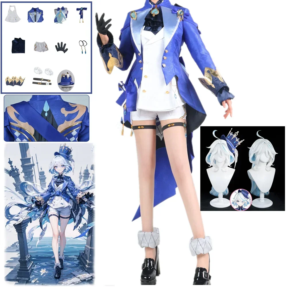Game Genshin Impact Focalors Cosplay Costume Fontaine Furina Uniform Pants Hat Bow Wig Outfit Halloween Carnival Women's Suits
Game Genshin Impact Focalors Cosplay Costume Fontaine Furina Uniform Pants Hat Bow Wig Outfit Halloween Carnival Women's Suits