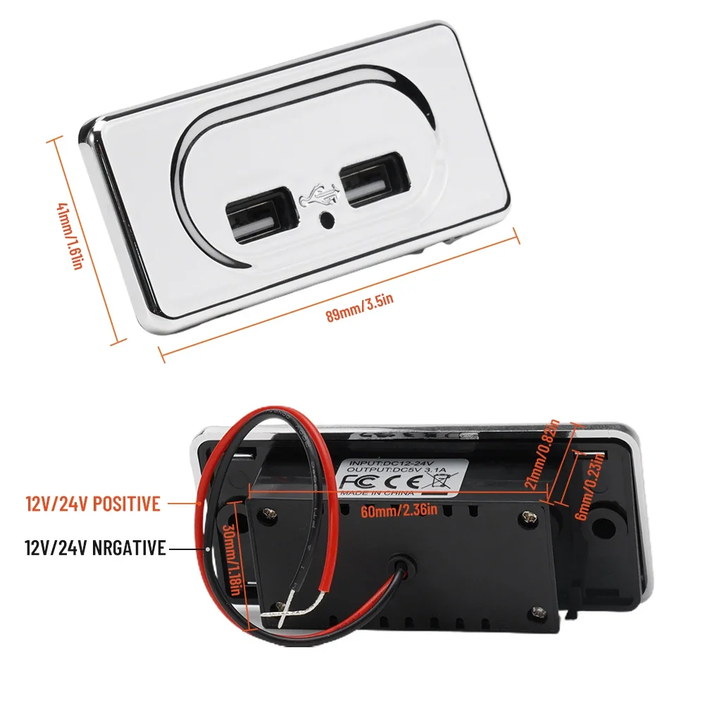 1X 12V Dual USB Ports Socket Charger Charging For Camper Caravan Motorhome ABS Charger 3.1A High Quality Camper Accessories
1X 12V Dual USB Ports Socket Charger Charging For Camper Caravan Motorhome ABS Charger 3.1A High Quality Camper Accessories