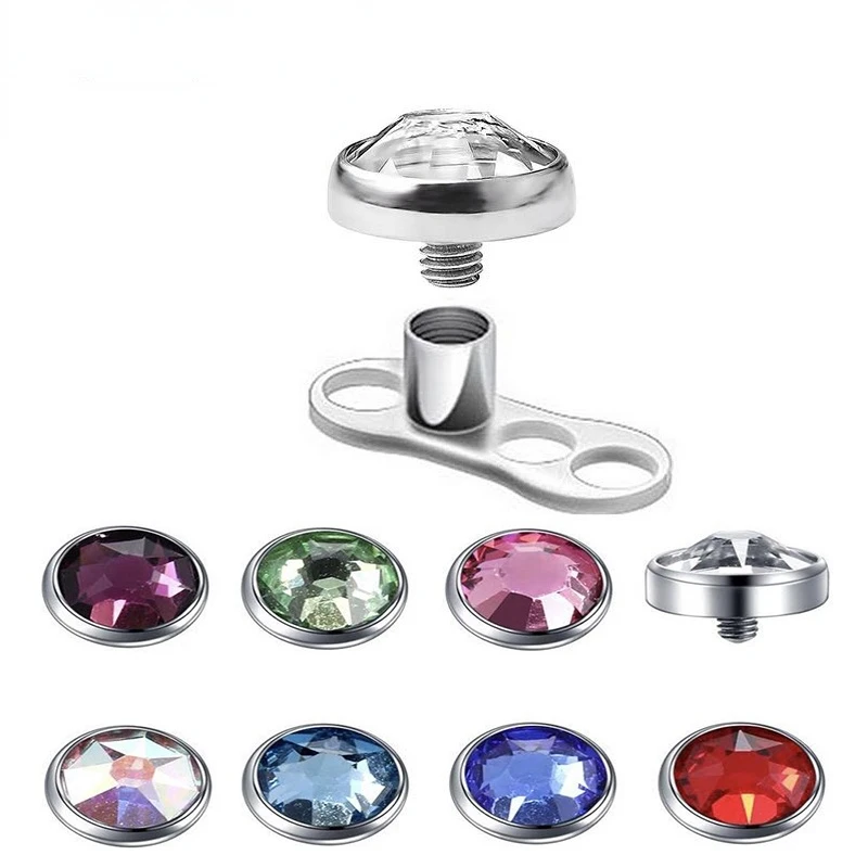 1PC G23 Titanium Embedded Bone Dermal Anchor Internal Threaded Inlaid Zircon Anti Allergy Sexy Body Piercing Jewelry For Unisex
1PC G23 Titanium Embedded Bone Dermal Anchor Internal Threaded Inlaid Zircon Anti Allergy Sexy Body Piercing Jewelry For Unisex