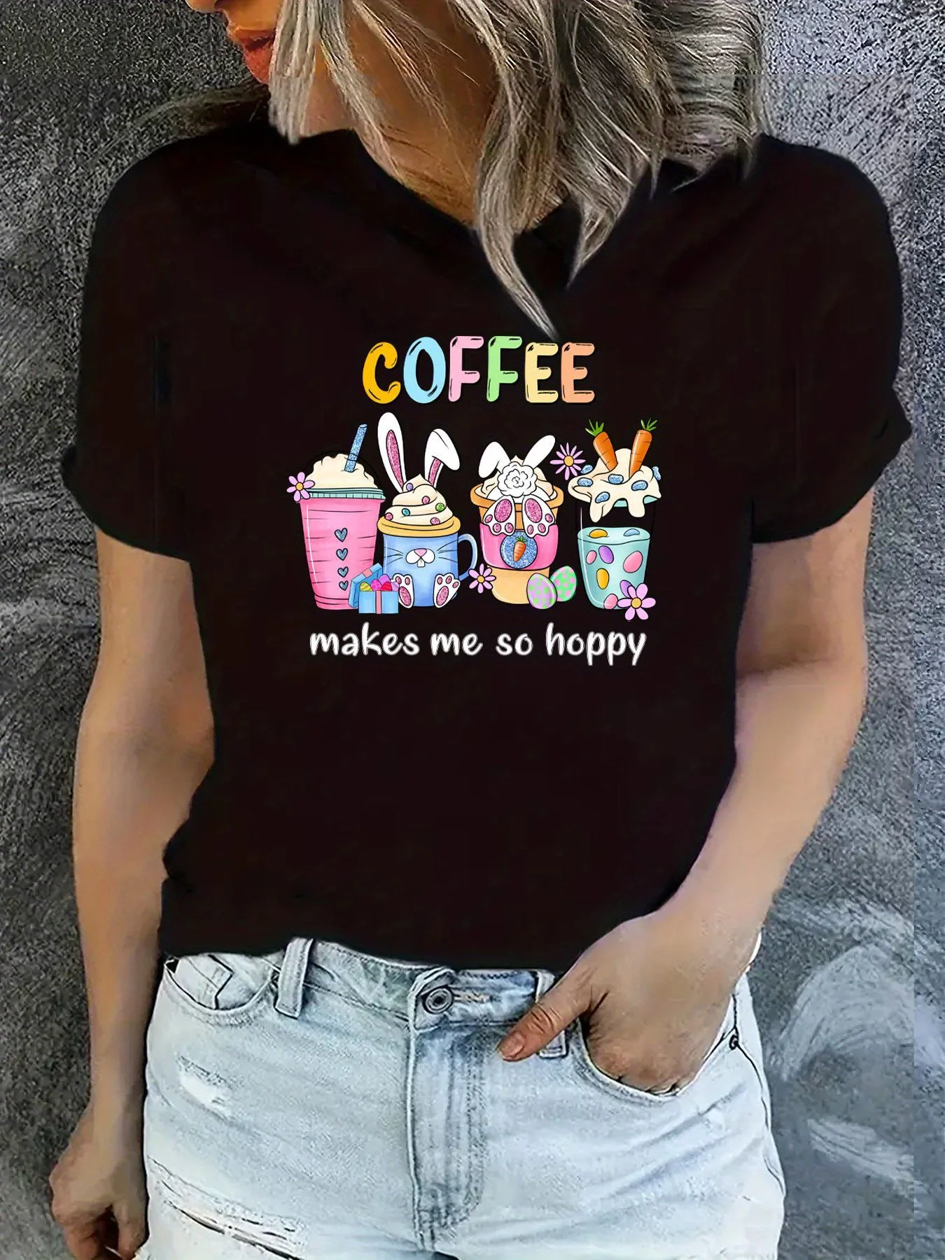 Women's Easter Rabbit Print Round Neck Sports T-shirt - Short Sleeve Casual Workout Top
Women's Easter Rabbit Print Round Neck Sports T-shirt - Short Sleeve Casual Workout Top