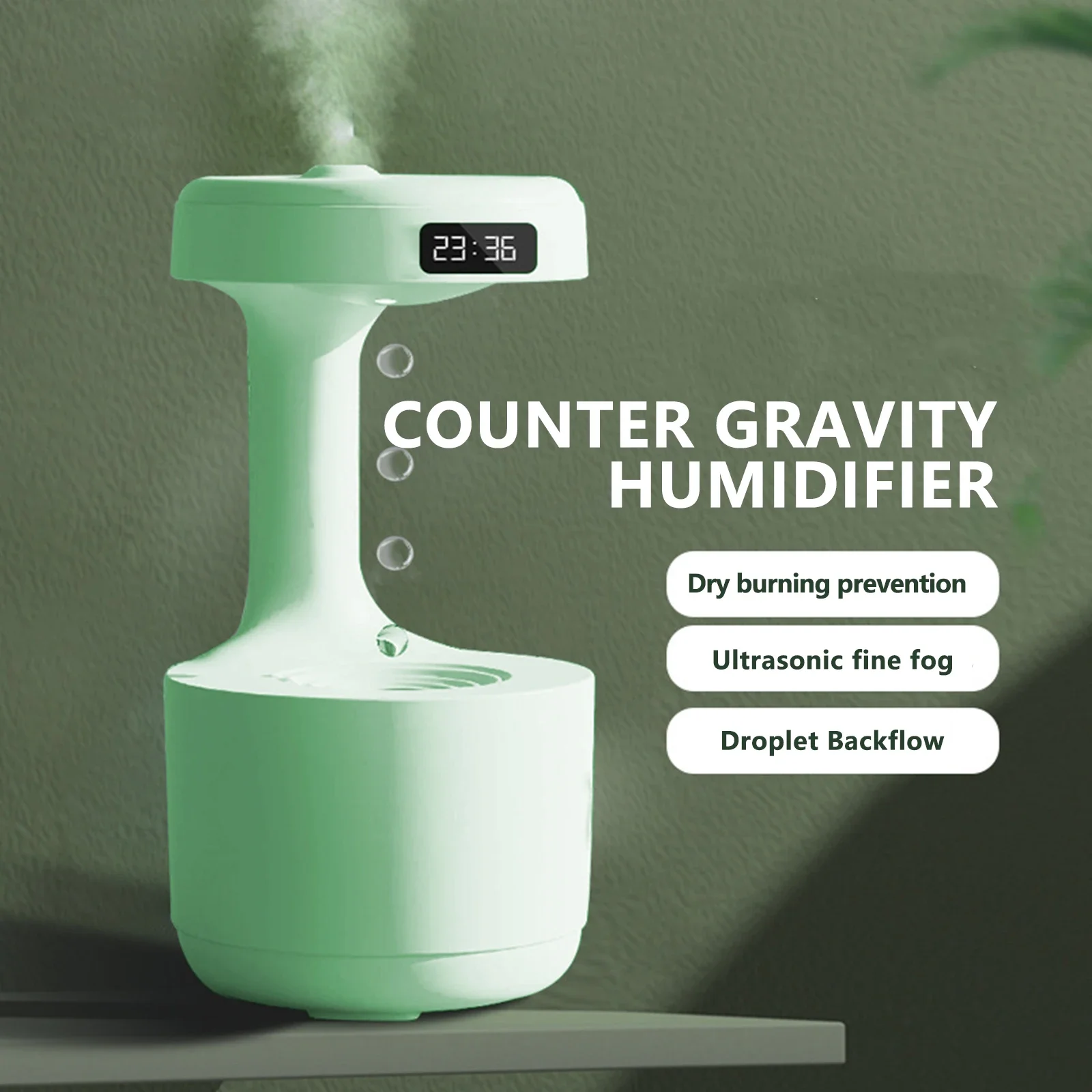 

Fogger Electric Humidifiers Aromatherapy 680ml Anti-gravity Air Humidifier Water Drop Mist Maker Diffuser Household Air Purifier