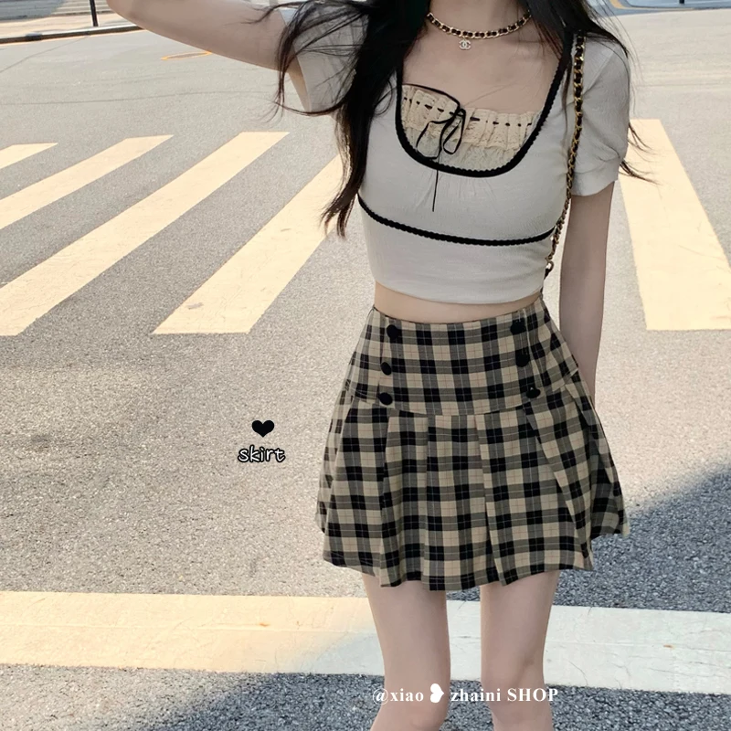 Plaid Skirt Women's 2022 New Summer High Waist Thin Design Niche Short Skirt A-line Pleated Skirt Goth Skirt Mini Skirt
Plaid Skirt Women's 2022 New Summer High Waist Thin Design Niche Short Skirt A-line Pleated Skirt Goth Skirt Mini Skirt