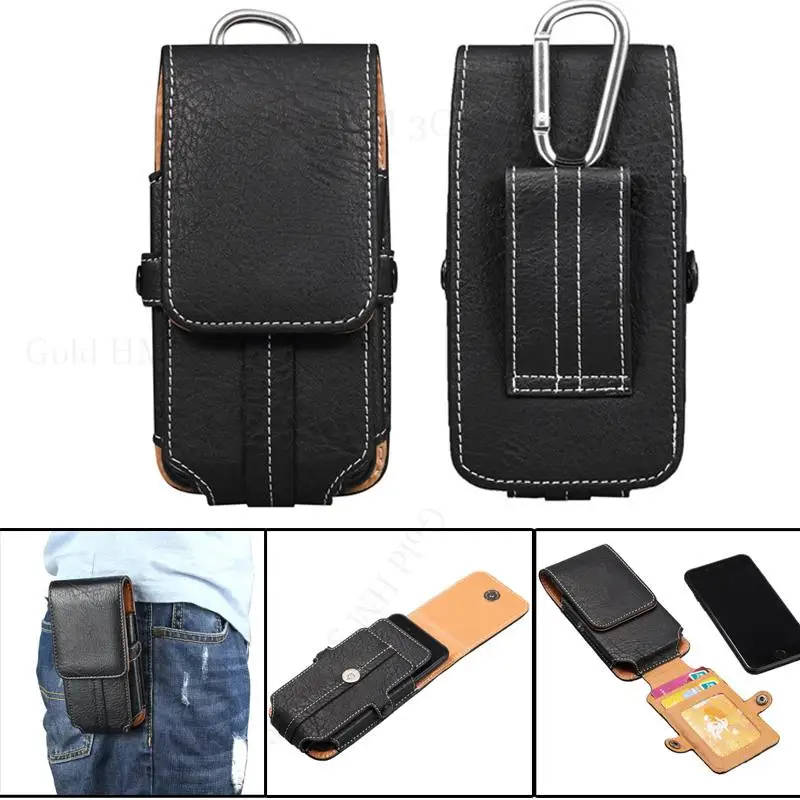 

Leather Case Phone Pouch For ZTE nubia Z50S Pro Z40S Z30 Neo Belt Waist Bag Flip Card Wallet Case For Red Magic 8S 7s 8 Pro Plus