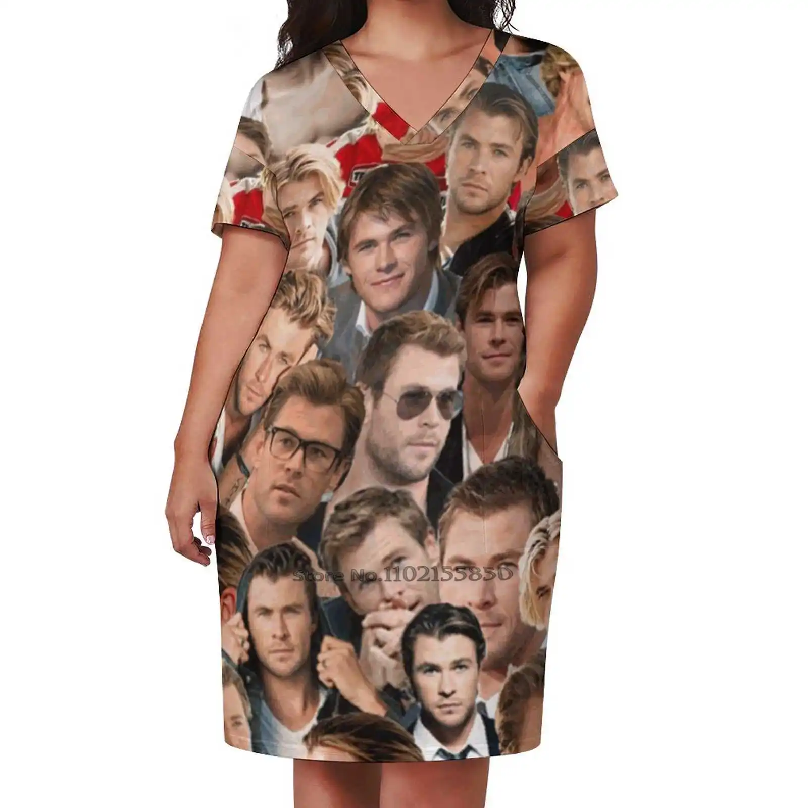 Chris Hemsworth Collage Loose Pocket Dress Women'S Printed Dresses V Neck Casual Dress New Design Chris Hemsworth Chris
Chris Hemsworth Collage Loose Pocket Dress Women'S Printed Dresses V Neck Casual Dress New Design Chris Hemsworth Chris