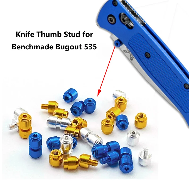 5 Sets/lot Aluminium Folding Knife Accessories Thumb Stud Set Pushed Screw Rivets for Benchmade Bugout 535 Knives Custom Made
5 Sets/lot Aluminium Folding Knife Accessories Thumb Stud Set Pushed Screw Rivets for Benchmade Bugout 535 Knives Custom Made
