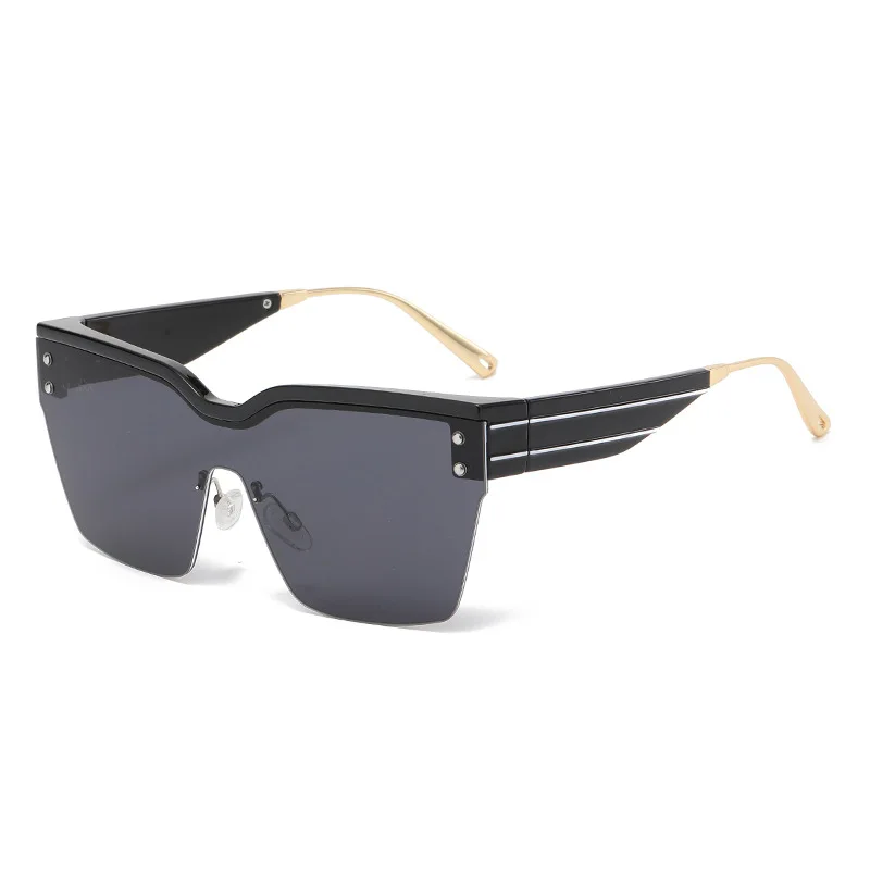 

European and American Style Large Frame Sun-Shade Glasses Semi-Rimless Sunglasses