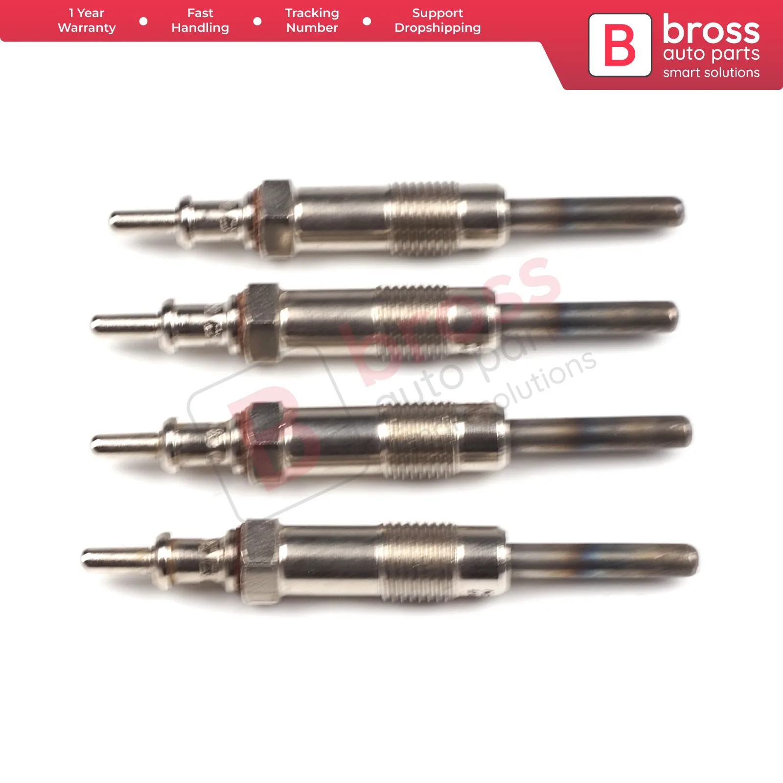 

Bross Auto Parts BGP27-1 4 Pcs Heater Glow Plugs GX86, 0011592601, GN961 for Mercedes Sprinter Vario 2.9 D Ship From Turkey