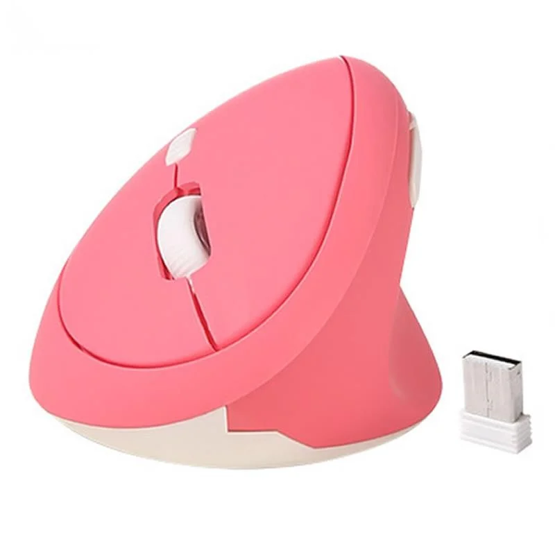 

2023 2.4G Wireless Vertical Mouse Ergonomic USB Mouse 1600DPI Office Mice Pink 6D Mini Silent Gamer Mause For Computer Laptop PC