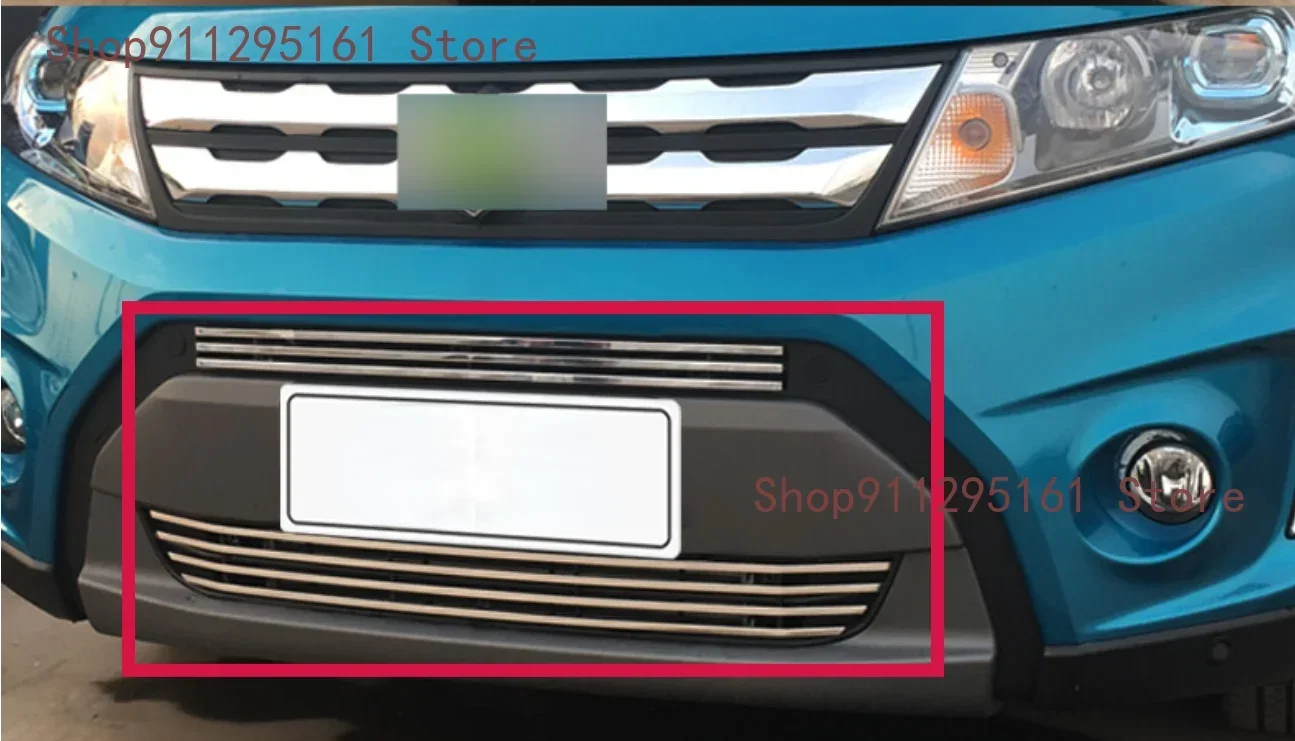 

high quality stainless steel Front Grille Around Trim Racing Grills Trim Car styling for Suzuki Vitara 2016-2020