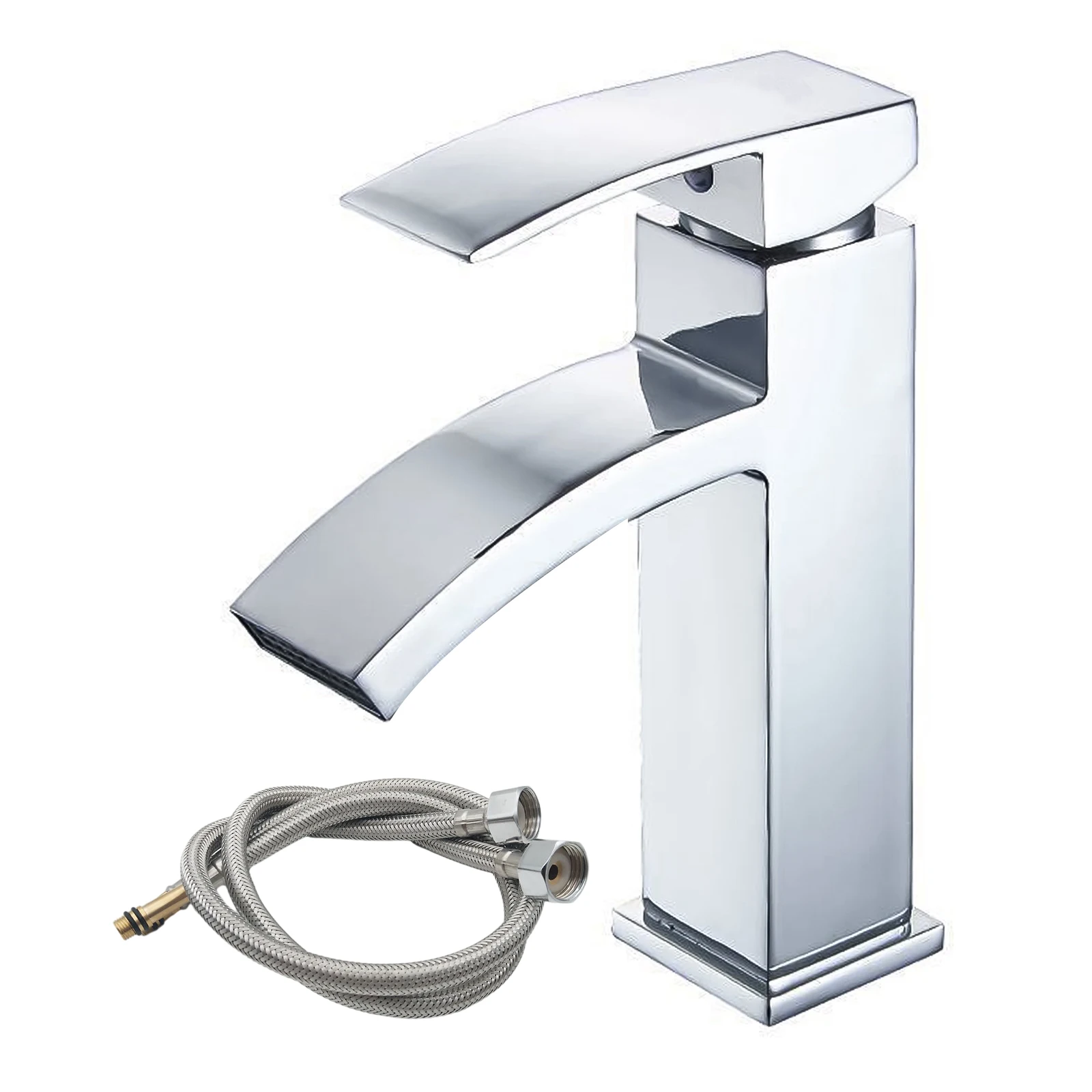 Faucets Square Curved Mouth Sickle Waterfall Flat Mouth Faucet Artistic Basin Faucet 60cm Pointed Full Steel Wire Water Pipe
Faucets Square Curved Mouth Sickle Waterfall Flat Mouth Faucet Artistic Basin Faucet 60cm Pointed Full Steel Wire Water Pipe