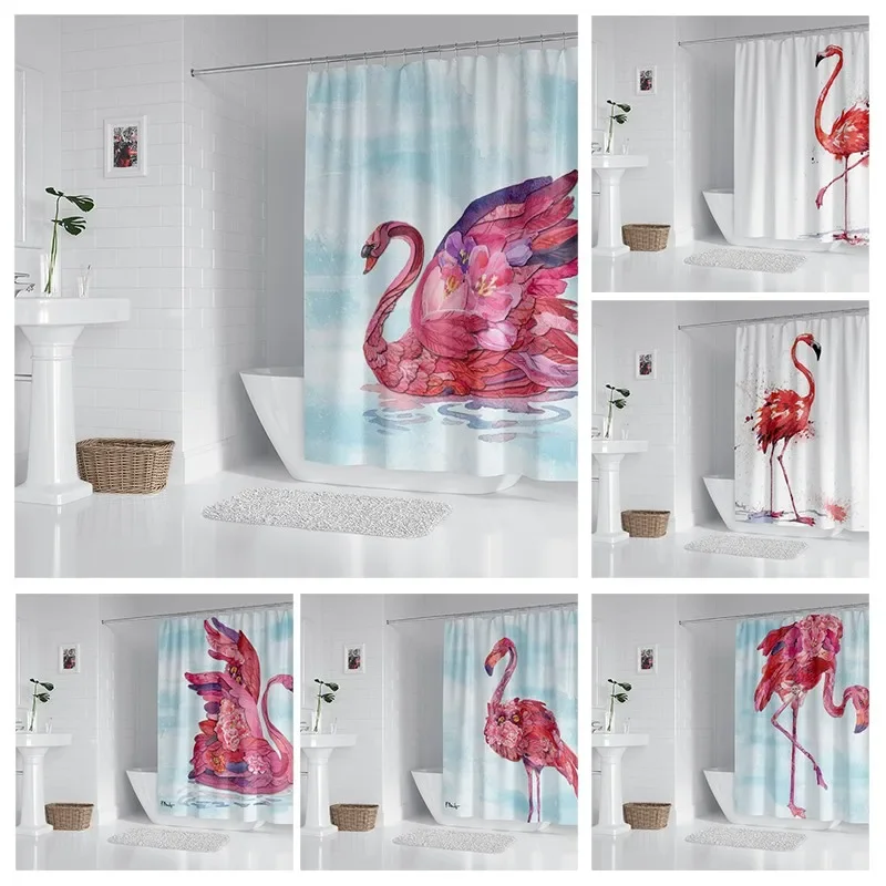 

Household waterproof fabric household shower curtain accessories shower curtain 240 * 200 home Hawaiian style shower curtain