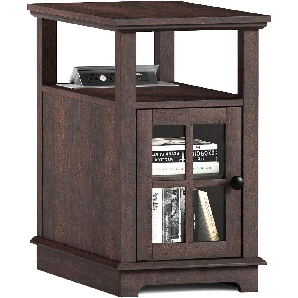 End Table with Hidden Charging Station, Side Table with Storage for Living Room and Bed Room, Power outlets & USB Ports
End Table with Hidden Charging Station, Side Table with Storage for Living Room and Bed Room, Power outlets & USB Ports