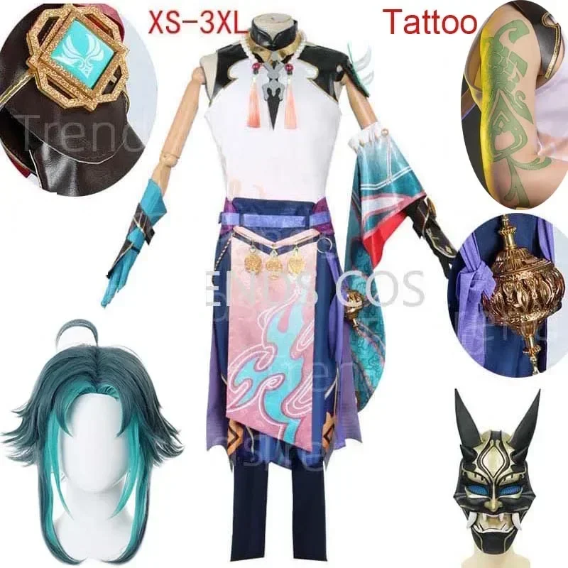 Xiao Cosplay Anime Cosplay Costume Anime Xiao Full Set Xiao Wig Mask Tattoo Sticker for Halloween Outfits
Xiao Cosplay Anime Cosplay Costume Anime Xiao Full Set Xiao Wig Mask Tattoo Sticker for Halloween Outfits