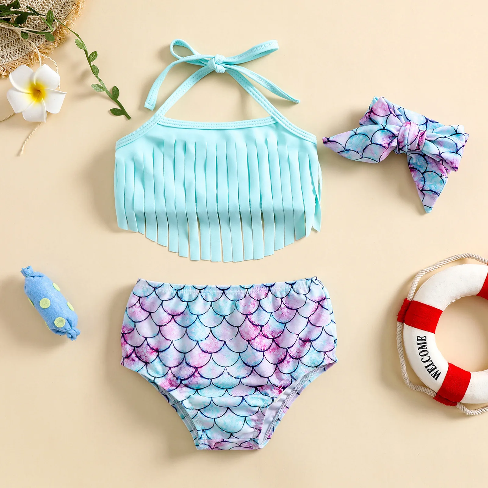 Baby Girl 3PCS Tassel Floral Swimsuit Newborn Infant Girls Bathing Suit Bikini Set Swimwear
Baby Girl 3PCS Tassel Floral Swimsuit Newborn Infant Girls Bathing Suit Bikini Set Swimwear