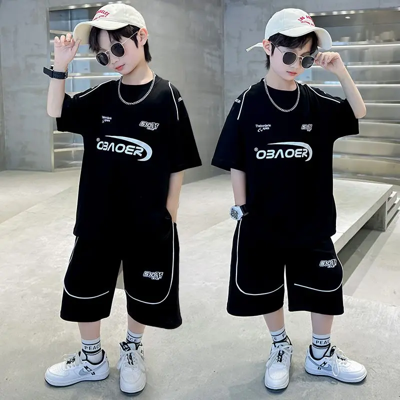 Boys Summer Suit Kids Short Sleeve T-shirt +Shorts 2pc Sports Casual Outfits for Teenage Boy Clothing Sets2Pcs Suit Kids Clothes
Boys Summer Suit Kids Short Sleeve T-shirt +Shorts 2pc Sports Casual Outfits for Teenage Boy Clothing Sets2Pcs Suit Kids Clothes