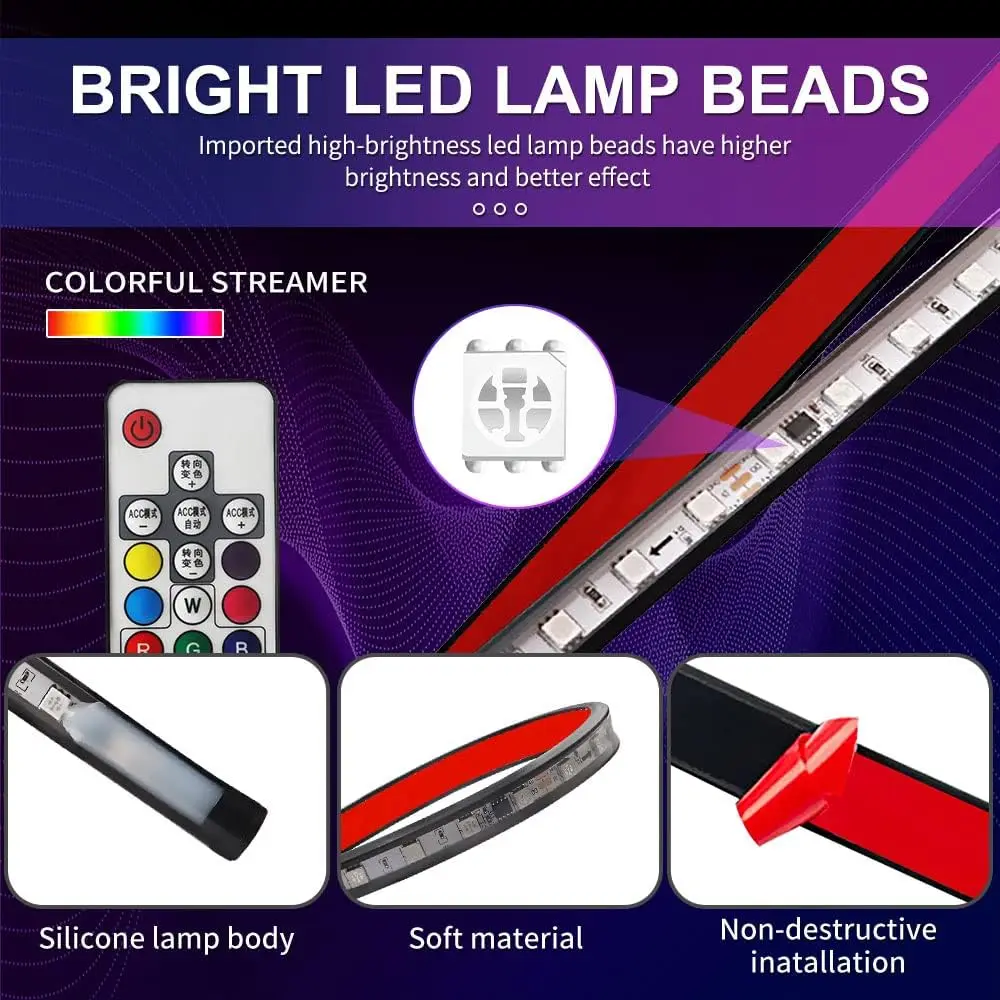 Truck Led Singal Light Night Driving Safety Warning Light Rgb 7 Colorful Flashing Atmosphere Lamp 24V Car Decorative Light Truck Led Singal Light Night Driving Safety Warning Light Rgb 7 Colorful Flashing Atmosphere Lamp 24V Car Decorative Light