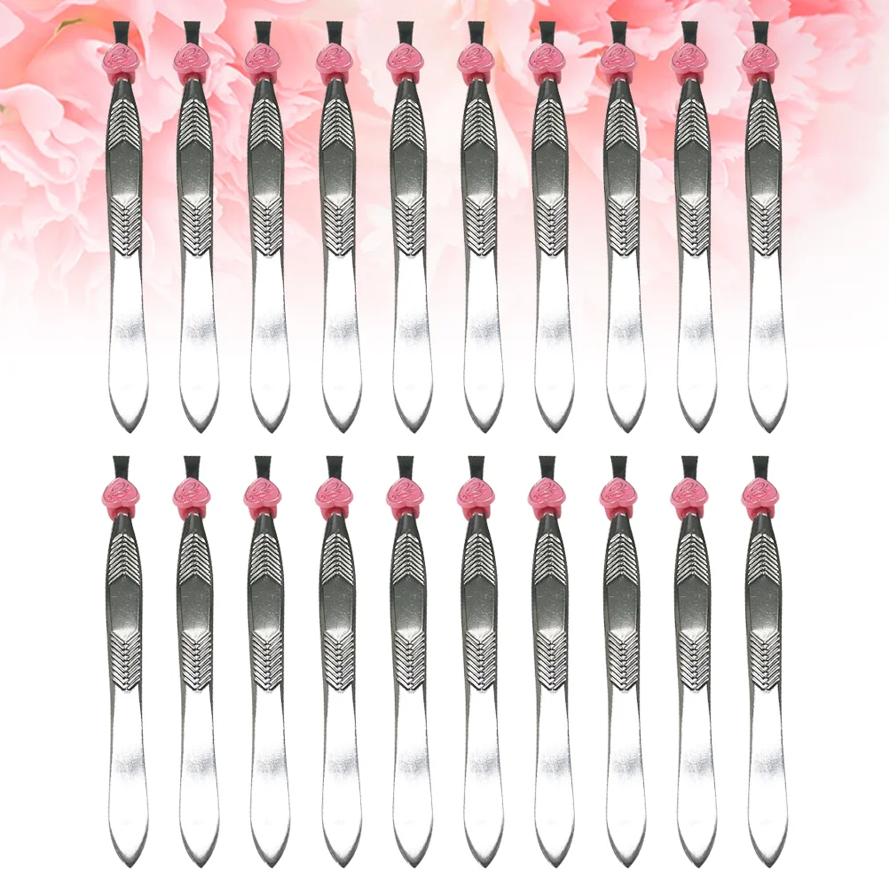 

24pcs Stainless Steel Arrow Pattern Eyebrow Clip Heart Shape Buckle Eyebrow Tweezers Multi-functional Eyebrow Tweezers