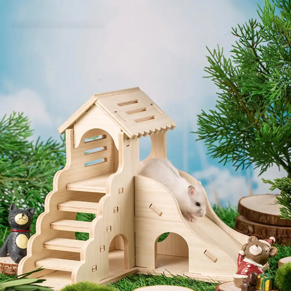 Places for Hamsters Multi-hole Breathable Hamster Wooden House Swing Double Layer Fun Nest with Teeter Totter for Simple for Pet
Places for Hamsters Multi-hole Breathable Hamster Wooden House Swing Double Layer Fun Nest with Teeter Totter for Simple for Pet