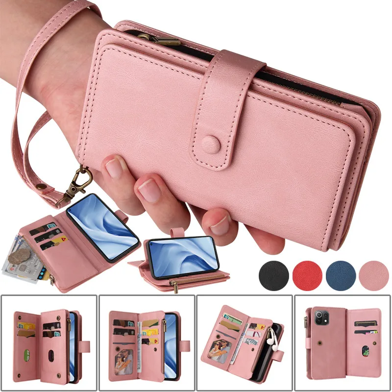 

Flip Leather Phone Case For ViVo Y16 Y35 Y15S Y55S Y76 Y21 Y33S Y12S Y11s Y20 Y20S Y20i Y20G Zipper Wallet Card Slot Bag Cover