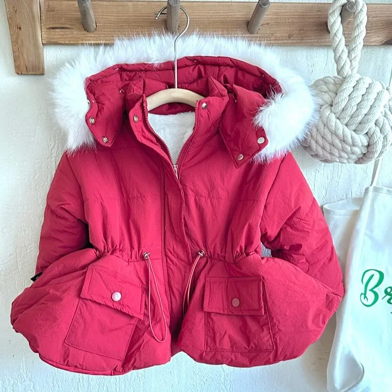Parkas Winter New Korean Large Fur Collar Children Cotton Clothing Lovely Flower Bud Hooded Baby Coat Warm Soild
Parkas Winter New Korean Large Fur Collar Children Cotton Clothing Lovely Flower Bud Hooded Baby Coat Warm Soild