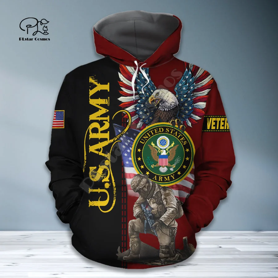 

PLstar Cosmos USA Eagle Army Marine Military Camo Suits Veteran NewFashion Tracksuit 3DPrint Men/Women Funny Pullover Hoodies X8