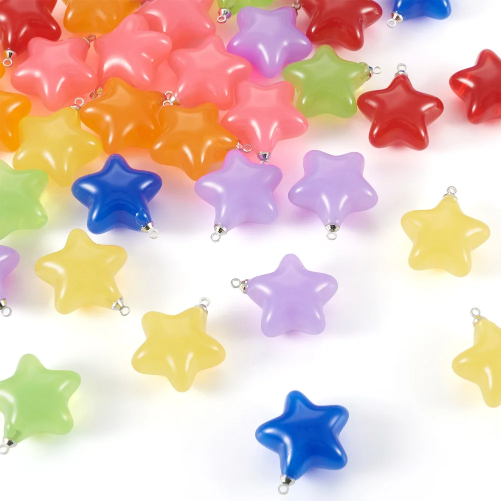 42Pcs Star Acrylic Charms Kawaii Pendants For Jewelry Making DIY Earrings Bracelet Supplies Memorial Children Birthday DIY Gifts
42Pcs Star Acrylic Charms Kawaii Pendants For Jewelry Making DIY Earrings Bracelet Supplies Memorial Children Birthday DIY Gifts