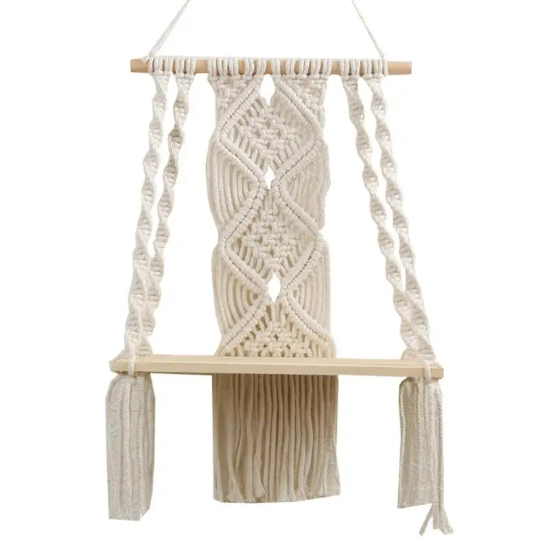 Bohemian Wall Hanging Shelf Handmade Cotton Rope Rack Plant Holder Wall Decoration For Kids Rooms Living Room Tapestry
Bohemian Wall Hanging Shelf Handmade Cotton Rope Rack Plant Holder Wall Decoration For Kids Rooms Living Room Tapestry