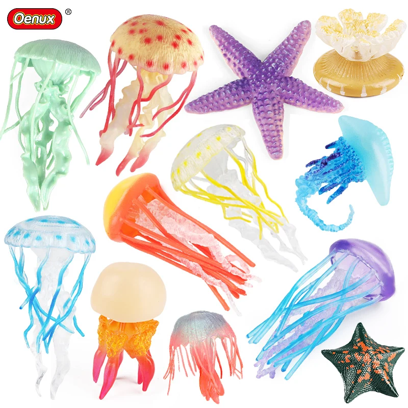 Oenux модель морских животных, медуза, Морская звезда, анемон, коралл, экшн-фигурки, аквариум из ПВХ, миниатюрная образовательная детская игрушка, подарок
Oenux модель морских животных, медуза, Морская звезда, анемон, коралл, экшн-фигурки, аквариум из ПВХ, миниатюрная образовательная детская игрушка, подарок