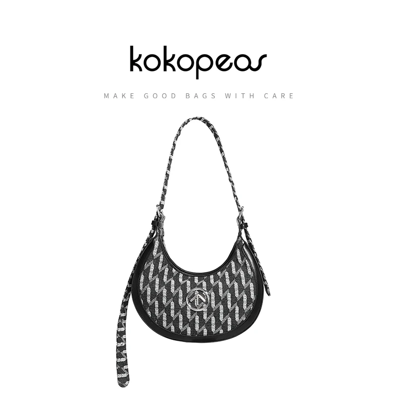 KOKOPEAS Brand Trend Woman's Underarm Shoulder Bag Denim Vegant Leather Stripe Pattern Female Tote Handbag Fashion Shopping Bag
KOKOPEAS Brand Trend Woman's Underarm Shoulder Bag Denim Vegant Leather Stripe Pattern Female Tote Handbag Fashion Shopping Bag