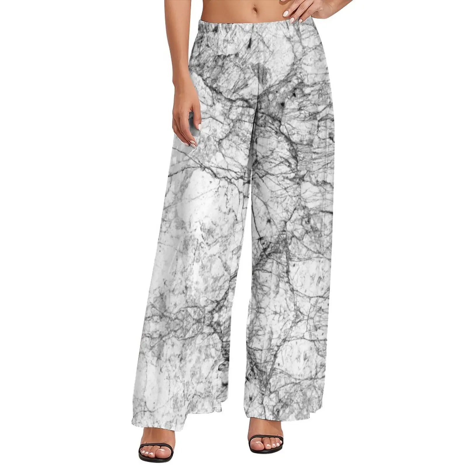 Black And White Natural Marble Pants Elastic Waist Modern Faux Marbles Elegant Trousers Street Fashion Custom Wide Leg Pants
Black And White Natural Marble Pants Elastic Waist Modern Faux Marbles Elegant Trousers Street Fashion Custom Wide Leg Pants