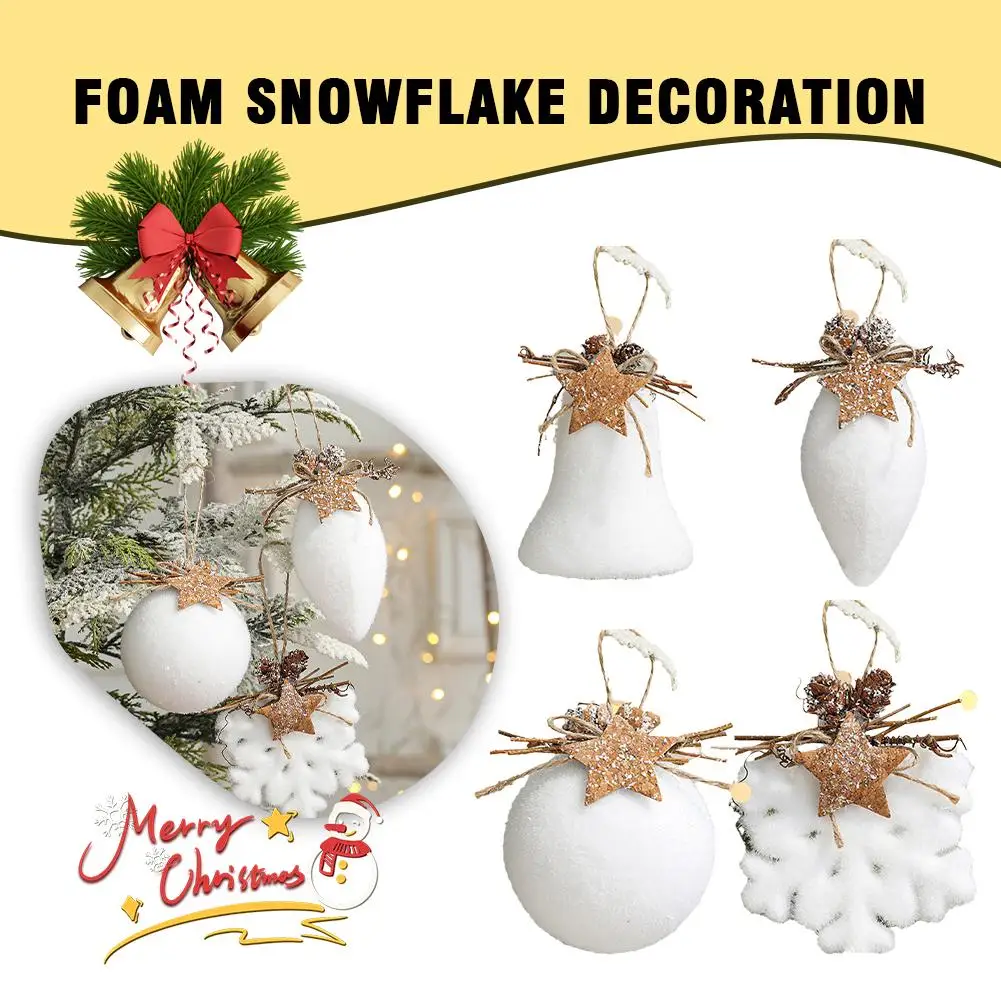 White Christmas Ball Snowflake Water Drop Bell Christmas Tree Ornament Xmas Hanging Pendants For Home Decor New Year Gift T K6P9
White Christmas Ball Snowflake Water Drop Bell Christmas Tree Ornament Xmas Hanging Pendants For Home Decor New Year Gift T K6P9