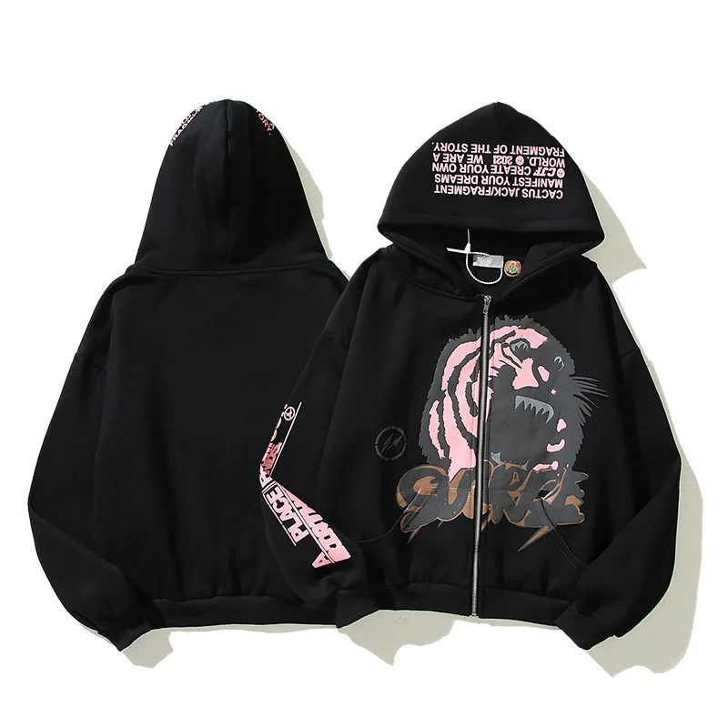 2023 Autumn and Winter Tiger Print Mens Coats Hip Hop Style High Street Zip Up Hoodies for Men Cotton Thick Sweatshirts for Men
2023 Autumn and Winter Tiger Print Mens Coats Hip Hop Style High Street Zip Up Hoodies for Men Cotton Thick Sweatshirts for Men