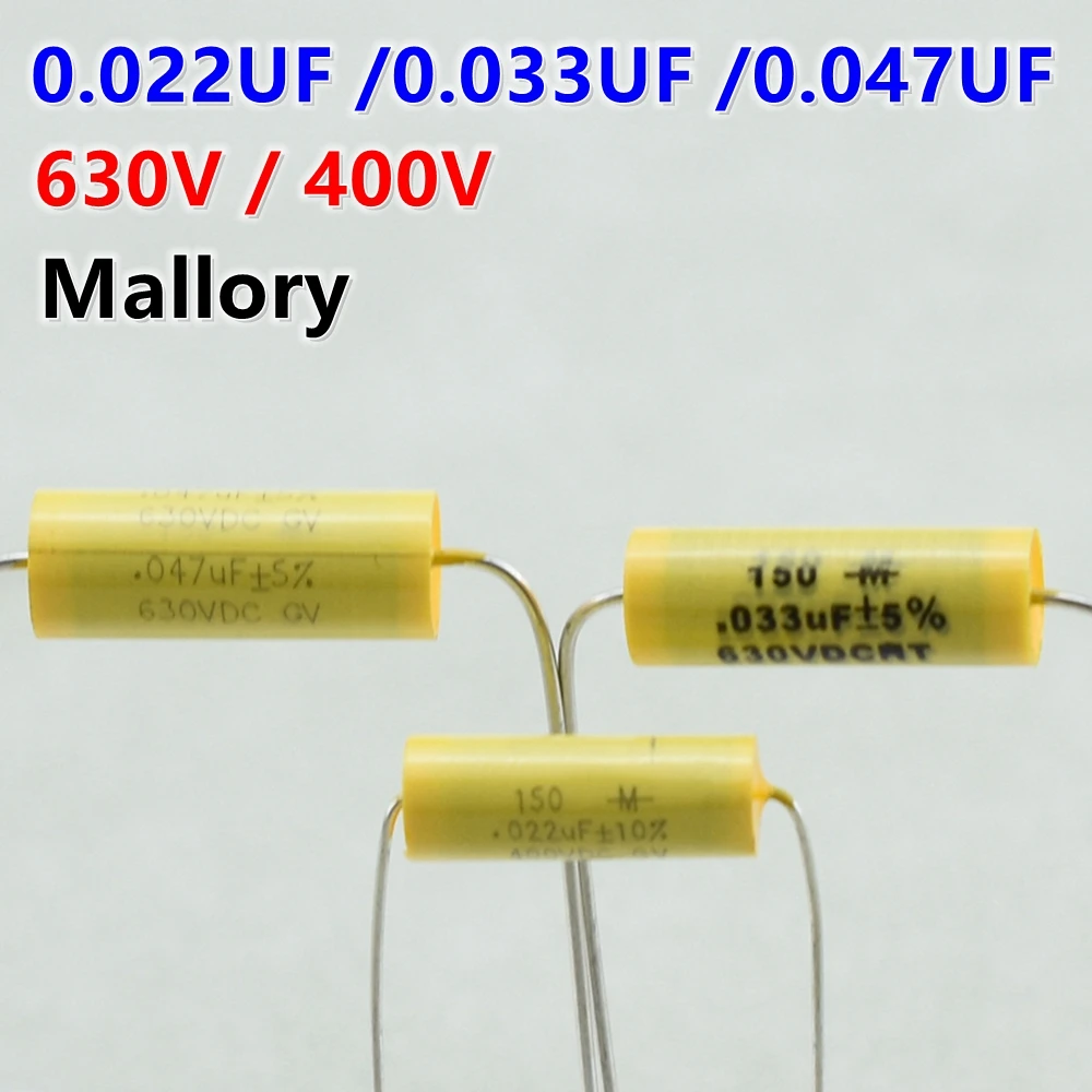 Подлинный США 400V/630V Mallory 0,022 UF 223K/0,033 UF 333K/0,047 UF 473K тональный колпачок (конденсатор) для Epi 1959
Подлинный США 400V/630V Mallory 0,022 UF 223K/0,033 UF 333K/0,047 UF 473K тональный колпачок (конденсатор) для Epi 1959